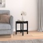 Tavolino da Salotto Nero Ø 42,5x45 cm in Legno Massello di Pino Tavolino da Salotto Nero Ø 42,5x45 cm in Legno Massello di Pino