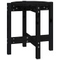Tavolino da Salotto Nero Ø 42,5x45 cm in Legno Massello di Pino Tavolino da Salotto Nero Ø 42,5x45 cm in Legno Massello di Pino