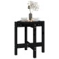 Tavolino da Salotto Nero Ø 42,5x45 cm in Legno Massello di Pino Tavolino da Salotto Nero Ø 42,5x45 cm in Legno Massello di Pino