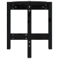 Tavolino da Salotto Nero Ø 42,5x45 cm in Legno Massello di Pino Tavolino da Salotto Nero Ø 42,5x45 cm in Legno Massello di Pino
