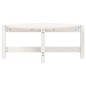 Tavolino da Salotto Bianco 87x48x35cm in Legno Massello di Pino