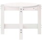 Tavolino da Salotto Bianco 87x48x35cm in Legno Massello di Pino