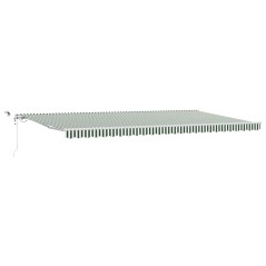 vidaXL Tenda Retrattile Automatica con LED Verde e Bianco 600x300 cm