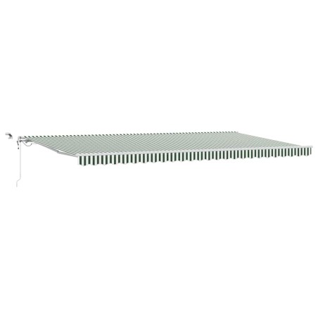 vidaXL Tenda Retrattile Automatica con LED Verde e Bianco 600x300 cm