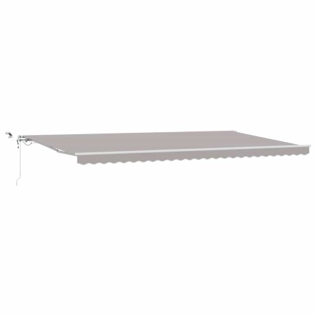 vidaXL Tenda Retrattile Automatica con Luce LED Grigia Chiara 600 x 350 cm