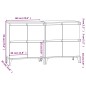 Credenze 2pz Rovere Marrone 60x35x70 cm in Legno Multistrato