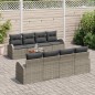 vidaXL Set da giardino da 9 pezzi con cuscini grigi in rattan e legno di acacia vidaXL Set da giardino da 9 pezzi con cuscini grigi in rattan e legno di acacia