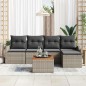 vidaXL Set di divani da giardino 6 pezzi con cuscini grigi in rattan sintetico e legno di acacia