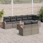 vidaXL Set da Giardino in 9 Pezzi con Cuscini Grigi in Polyrattan e Acacia