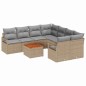 vidaXL Set Divano da Giardino 9 Pezzi in Rattan Sintetico e Legno di Acacia