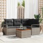 vidaXL Set da Giardino a 5 Pezzi con Cuscini Grigi in Rattan Sintetico
