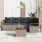 vidaXL Set di divani da giardino 6 pezzi con cuscini grigi in rattan sintetico e acacia