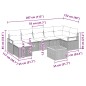 vidaXL Set Giardino 8 Pezzi con Cuscini Beige in Rattan Sintetico e Acacia vidaXL Set Giardino 8 Pezzi con Cuscini Beige in Rattan Sintetico e Acacia