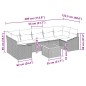 vidaXL Set di divani da giardino 8 pezzi con cuscini in polirattan beige e acacia