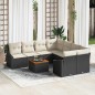 vidaXL Set di Divani da Giardino 9 Pezzi con Cuscini Neri in Rattan Sintetico