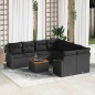 vidaXL Set di divani da giardino a 9 pezzi con cuscini neri in rattan sintetico vidaXL Set di divani da giardino a 9 pezzi con cuscini neri in rattan sintetico