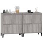 Credenze 2pz Grigio Sonoma 60x35x70 cm in Legno Multistrato Credenze 2pz Grigio Sonoma 60x35x70 cm in Legno Multistrato