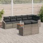 vidaXL Set di divani da giardino a 9 pezzi con cuscini grigi in rattan sintetico e legno di acacia vidaXL Set di divani da giardino a 9 pezzi con cuscini grigi in rattan sintetico e legno di acacia