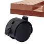 vidaXL Carrelli Porta Piante 4 pz Marroni 30x30x7,5 cm WPC