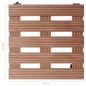 vidaXL Carrelli Porta Piante 4 pz Marroni 30x30x7,5 cm WPC