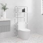 Rastrelliera per Bagno a 2 Livelli Grigia 53,5x28x143 cm Ferro Rastrelliera per Bagno a 2 Livelli Grigia 53,5x28x143 cm Ferro