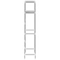 Rastrelliera per Bagno a 2 Livelli Grigia 53,5x28x143 cm Ferro Rastrelliera per Bagno a 2 Livelli Grigia 53,5x28x143 cm Ferro