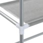 Rastrelliera per Bagno a 2 Livelli Grigia 53,5x28x143 cm Ferro Rastrelliera per Bagno a 2 Livelli Grigia 53,5x28x143 cm Ferro