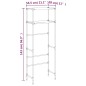 Rastrelliera per Bagno a 2 Livelli Grigia 53,5x28x143 cm Ferro Rastrelliera per Bagno a 2 Livelli Grigia 53,5x28x143 cm Ferro