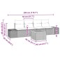 vidaXL Set Divano Giardino 5 Pezzi con Cuscini Grigi in Rattan e Acacia