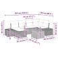 vidaXL Set giardino 7 pezzi in rattan beige con cuscini