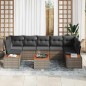 vidaXL Set Giardino 8 Pezzi con Cuscini Grigi in Rattan Sintetico e Acacia vidaXL Set Giardino 8 Pezzi con Cuscini Grigi in Rattan Sintetico e Acacia