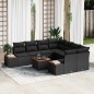 vidaXL Set da giardino 9 pezzi con cuscini in rattan sintetico nero e legno di acacia vidaXL Set da giardino 9 pezzi con cuscini in rattan sintetico nero e legno di acacia