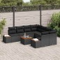 vidaXL Set da giardino 9 pezzi con cuscini in rattan sintetico nero e legno di acacia vidaXL Set da giardino 9 pezzi con cuscini in rattan sintetico nero e legno di acacia
