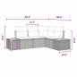 vidaXL Set Divano da Giardino in Polyrattan Nero con Cuscini 4 Pezzi in Acacia
