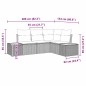 vidaXL Set Divano da Giardino , 4 Pezzi con Cuscini Beige in Rattan e Acacia