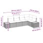 vidaXL Set da giardino 5 pezzi con cuscini in rattan nero e legno di acacia.