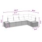 vidaXL Set da Giardino : divano a 5 pezzi in rattan sintetico nero e acacia