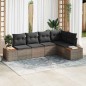 vidaXL Set da giardino 5 pezzi con cuscini grigi in rattan sintetico e legno di acacia vidaXL Set da giardino 5 pezzi con cuscini grigi in rattan sintetico e legno di acacia