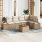 vidaXL Set di divani da giardino in 6 pezzi con cuscini beige