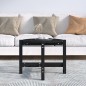 Tavolino da Salotto Nero Ø 62,5x45 cm in Legno Massello di Pino Tavolino da Salotto Nero Ø 62,5x45 cm in Legno Massello di Pino