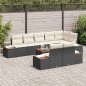 vidaXL Set da giardino 9 pezzi con cuscini – Rattan nero e legno di acacia