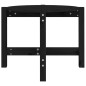 Tavolino da Salotto Nero Ø 62,5x45 cm in Legno Massello di Pino Tavolino da Salotto Nero Ø 62,5x45 cm in Legno Massello di Pino