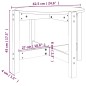 Tavolino da Salotto Nero Ø 62,5x45 cm in Legno Massello di Pino Tavolino da Salotto Nero Ø 62,5x45 cm in Legno Massello di Pino