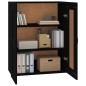 Armadietto Pensile a Parete Nero 69,5x32,5x90 cm Armadietto Pensile a Parete Nero 69,5x32,5x90 cm
