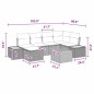 vidaXL Set Divano da Giardino 7 Pezzi con Cuscini in Polirattan Nero e Acacia