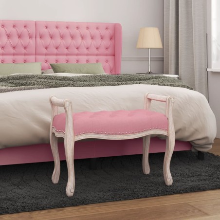 Panca Rosa 80x45x60 cm in Velluto