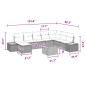vidaXL Set da Giardino 9 Pezzi con Cuscini in Rattan Nero e Acacia