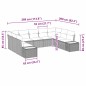 vidaXL Set Divano da Giardino 9 Pezzi con Cuscini Beige in Poly Rattan e Acacia