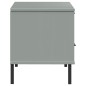 Mobile TV con Gambe Metallo Grigio Legno Massello di Pino OSLO Mobile TV con Gambe Metallo Grigio Legno Massello di Pino OSLO