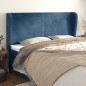 Testiera ad Orecchio Blu Scuro 163x23x118/128 cm in Velluto Testiera ad Orecchio Blu Scuro 163x23x118/128 cm in Velluto